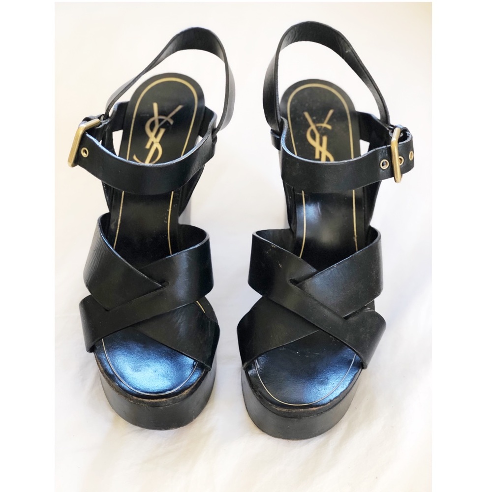 YSL platform wedges